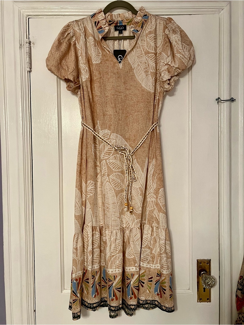 GiGiO Printed Boho Midi Dress | NWT | Size Large - Picture 2 of 9